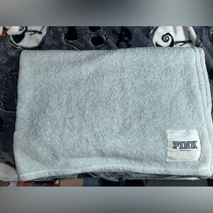 Victorias Secret PINK Fleece Blanket Light Blue 50x60